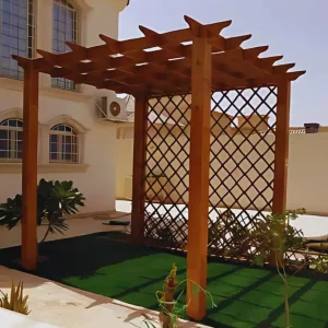 برجولة مربعات خشبية